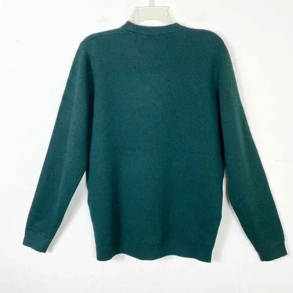 Taylor Stitch Dark Green Wool Blend Crewneck The Double Knit Sweater in Forest
